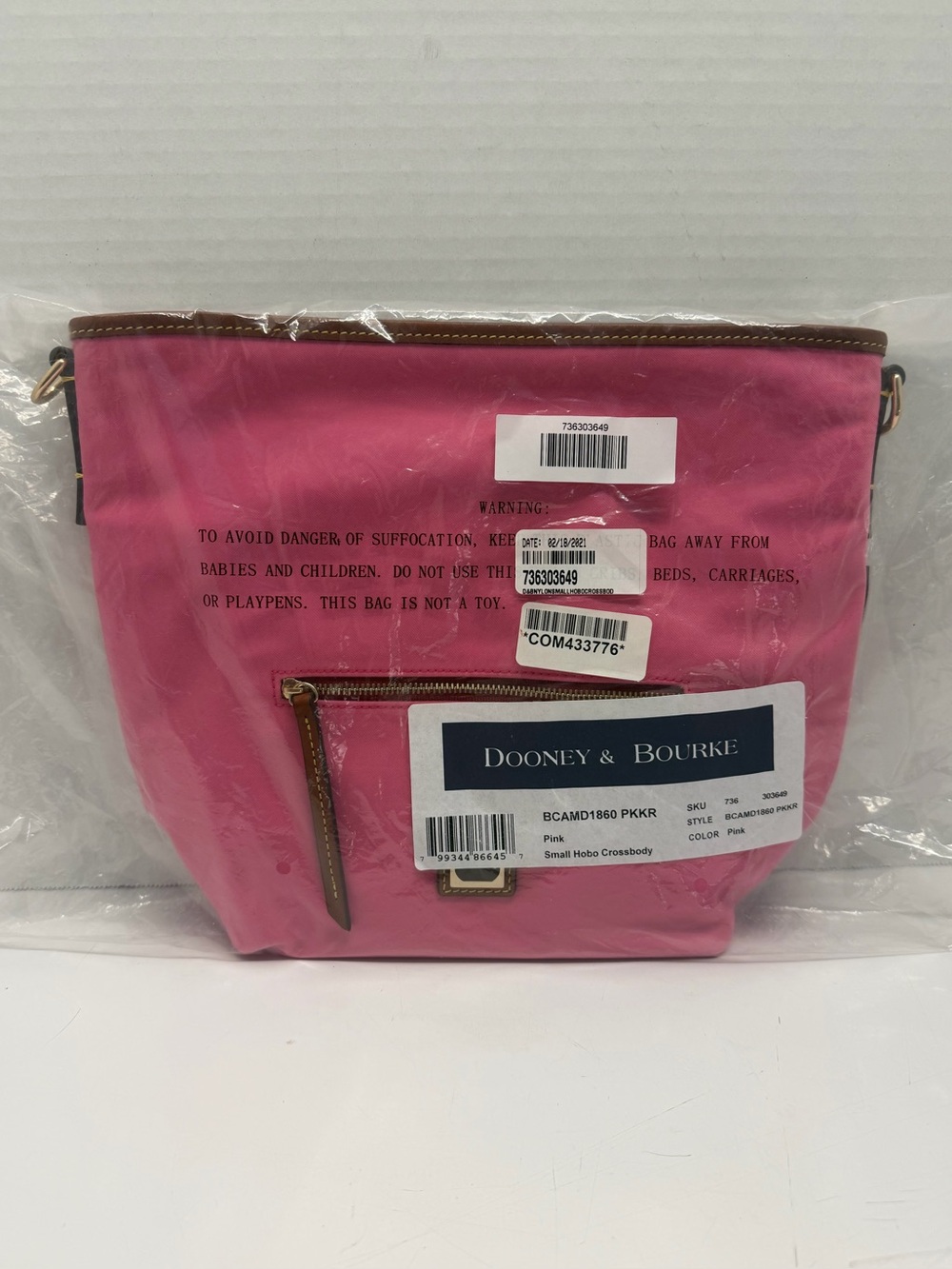 Dooney & Bourke Wayfarer Small Nylon Hobo Crossbody with Leather Trim